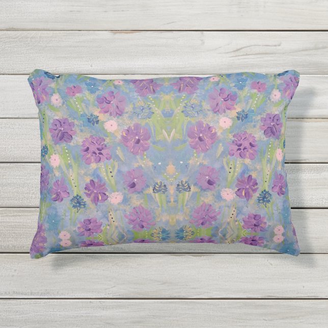 Almofada Para Ambientes Externos Travesseiro de destaque externo do Buquê primavera (Frente)