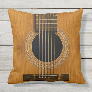 Almofada Para Ambientes Externos Travesseiro de madeira natural da música da