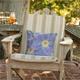 Almofada Para Ambientes Externos Travesseiro decorativo floral de flor azul ao ar l