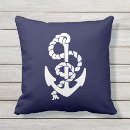 Almofada Para Ambientes Externos Travesseiro decorativo marinho azul-ancoragem náut
