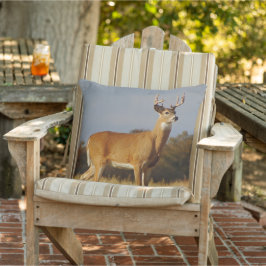 Almofada Para Ambientes Externos Travesseiro decorativo Whitetail Buck ao ar livre