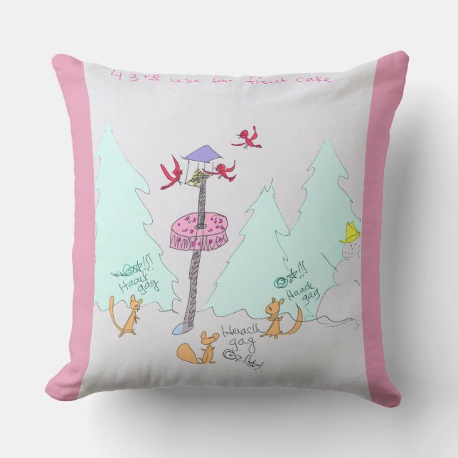 Almofada Para Ambientes Externos Travesseiro enorme exterior do bolo da fruta de (Frente)