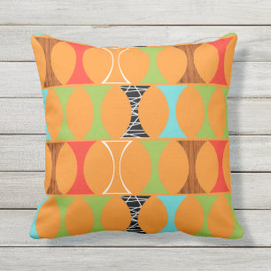 Almofada Para Ambientes Externos Travesseiro exterior alaranjado moderno do meio