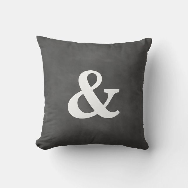 Almofada Para Ambientes Externos Travesseiro exterior Ampersand Chalkboard (Frente)