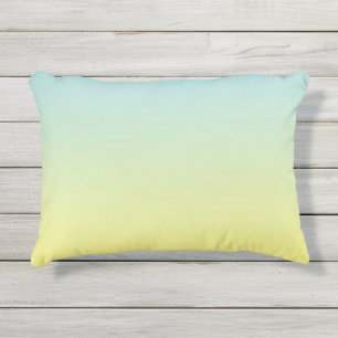 Almofada Para Ambientes Externos Travesseiro exterior azul e amarelo de Ombre