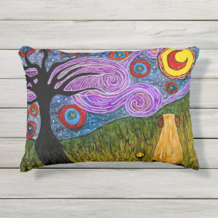 Almofada Para Ambientes Externos Travesseiro Exterior do Doggie Starry Night
