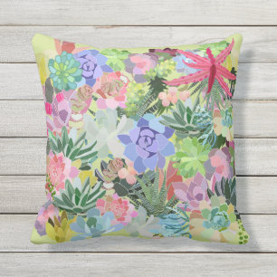 Almofada Para Ambientes Externos Travesseiro exterior do Succulent