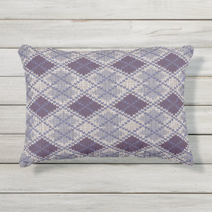 Almofada Para Ambientes Externos TRAVESSEIRO exterior PLUM ARGYLE KNIT