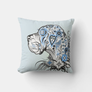 Almofada Para Ambientes Externos Travesseiro moderno de great dane do crânio do
