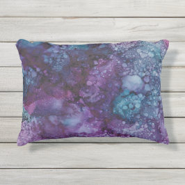 Almofada Para Ambientes Externos Travesseiro/Tintas de perfuração/Púrpura Azul