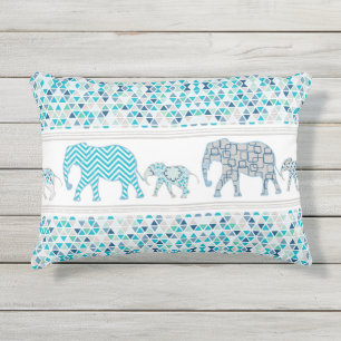 Almofada Para Ambientes Externos Triângulo de Chevron com Elephant Elephant