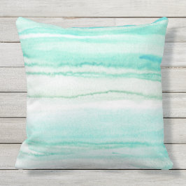 Almofada Para Ambientes Externos Turquesa Aqua Waves