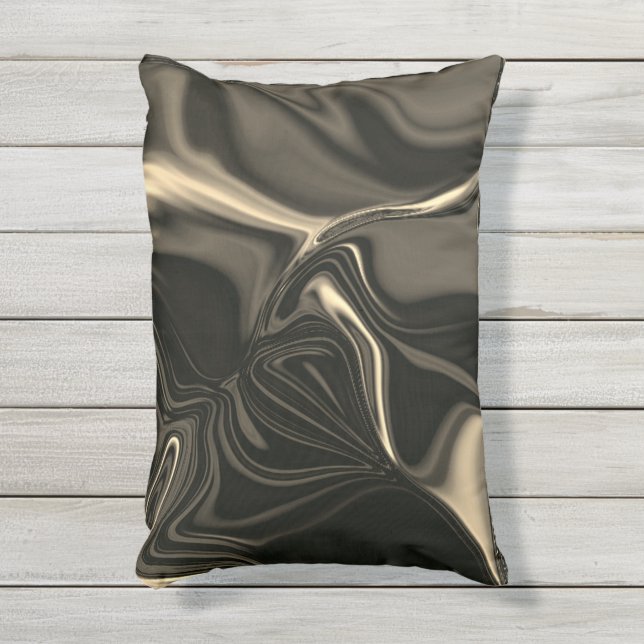 Almofada Para Ambientes Externos Uniões de sépias metálicas sobre fundo escuro (Front(Vertical))