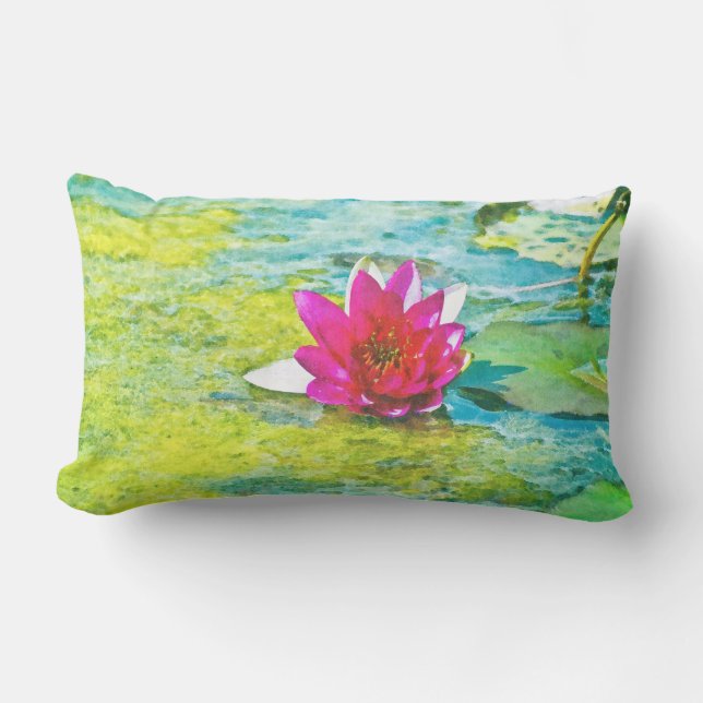 Almofada Para Ambientes Externos Water Lily Lilypad (Frente)