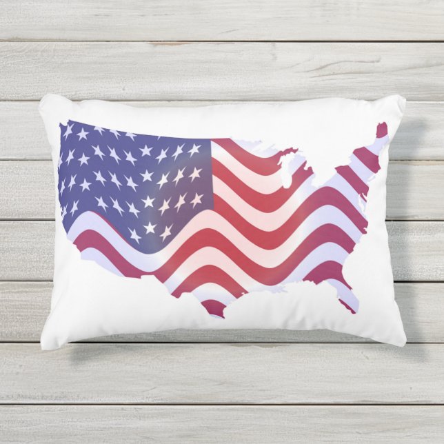 ALMOFADA PARA AMBIENTES EXTERNOS WAVY AMERICAN FLAG (Frente)