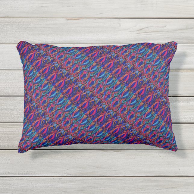 Almofada Para Ambientes Externos Wool Topped paisley (Frente)