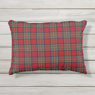 Almofada Para Ambientes Externos Xadrez Clan Stewart Verde Vermelho Azul Tartan