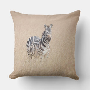 Almofada Para Ambientes Externos Zebra na grama alta