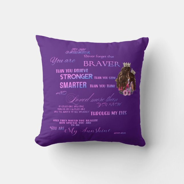 Almofada Para minha filha  (Frente)