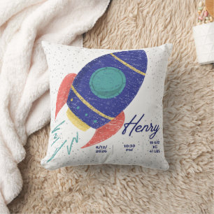 Almofada Para o espaço Foguete Bebê Personalizável