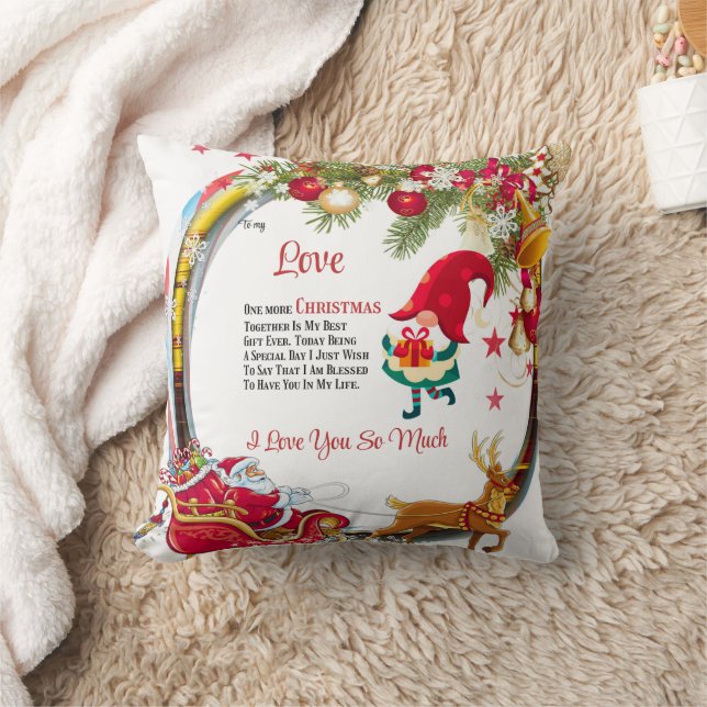 Almofada Para o meu Amor Mais um Natal juntos (Cobertor)