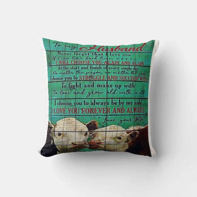 Almofada Para o meu marido | Família Cute Presente (Frente)