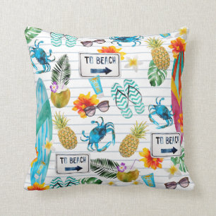 Almofada Para o Verão do padrão da praia