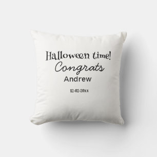 Almofada Parabéns pelo Halloween adicionar nome data ano gr