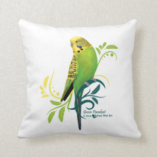 Almofada Parakeet verde