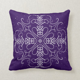 Almofada Paralegal - arte da palavra do floco de neve da