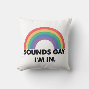 Almofada Parece Gay Estou No Mês do Orgulho Gay Colorido