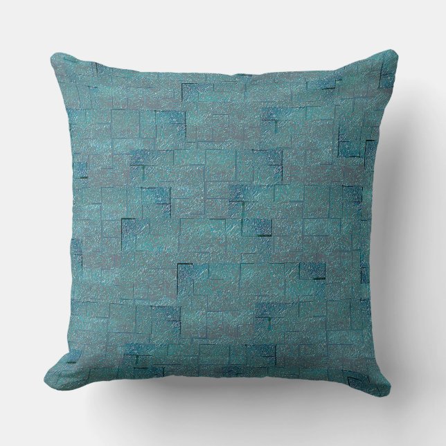 Almofada Parede ciana em forma de textura de tijolos empilh (Frente)