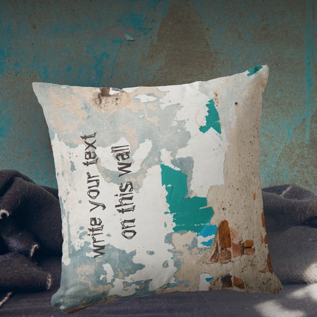 Almofada Parede de tijolos pintada de estilo literal (Criador carregado)