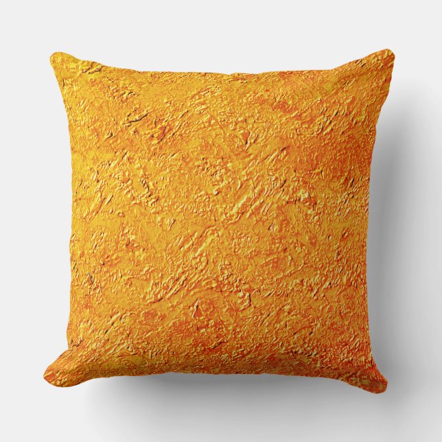 Almofada Parede derituosa com textura amarela e laranja (Frente)