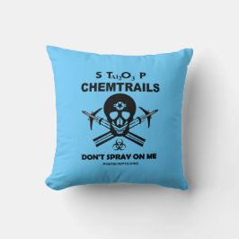 Almofada Parem com as trilhas de Química - Não me pulverize