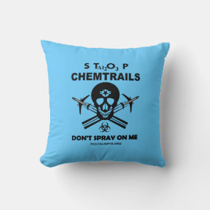 Almofada Parem com as trilhas de Química - Não me pulverize