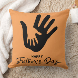 Almofada Parent and Child Handprint Symbol Orange