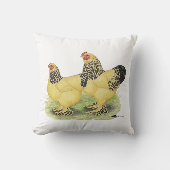 Almofada Pares amarelos de Brahma (Frente)