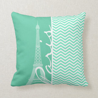 Almofada Paris; Aquamarine Chevron