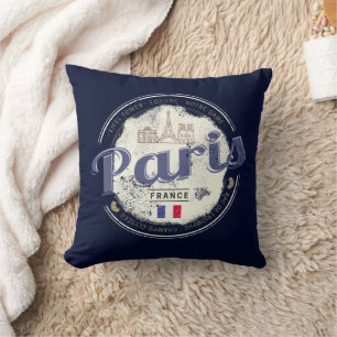 Almofada Paris Capital França Torre Eiffel Vintage Souvenir