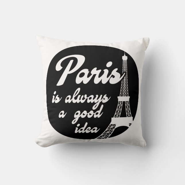 Almofada Paris é sempre uma boa ideia (Frente)