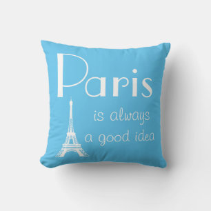 Almofada Paris é sempre uma boa ideia azul