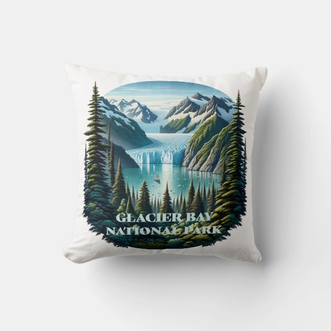 Almofada Parque Nacional da Baía dos Glaciares Alasca (Frente)