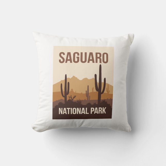 Almofada Parque Nacional do Saguaro - Viagem mínima (Frente)