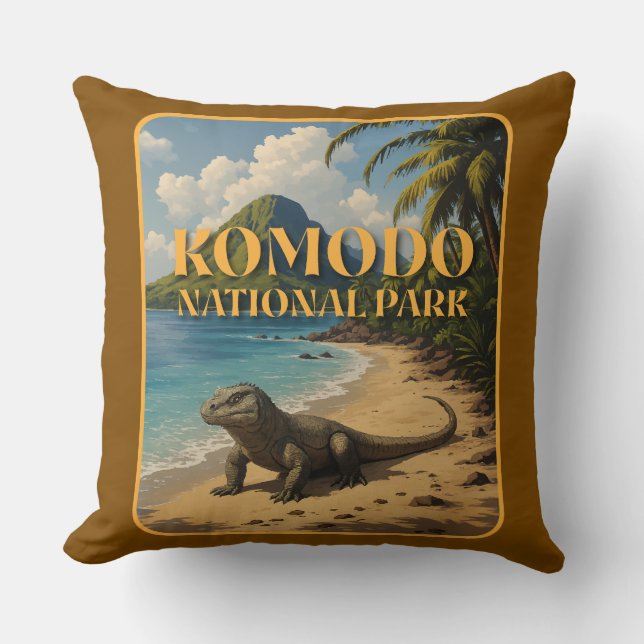 Almofada Parque Nacional Komodo Indonésia (Frente)