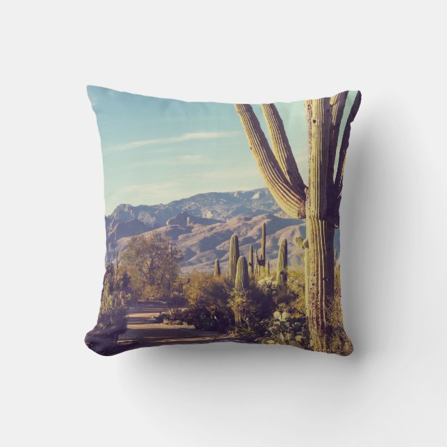 Almofada Parque Nacional Saguaro, representação cênica. (Frente)