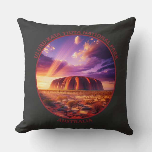 Almofada Parque Nacional Uluru-Kata Tjuta, Austrália (Frente)
