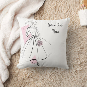 Almofada Parte traseira do rosa do travesseiro decorativo