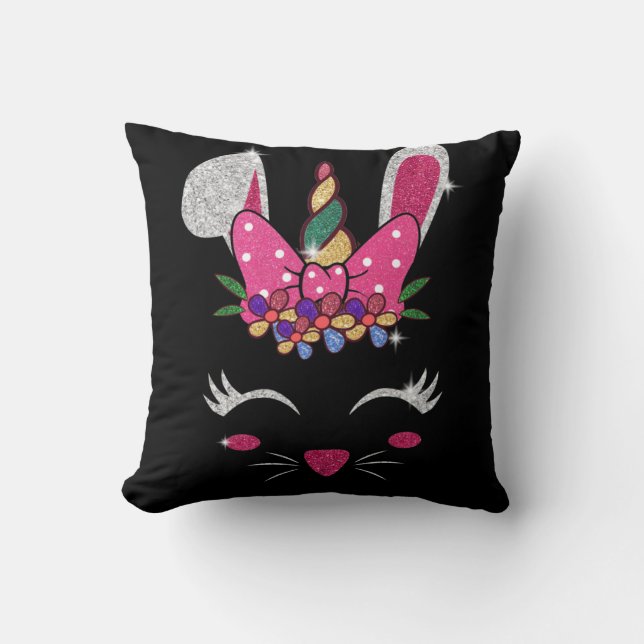 Almofada Páscoa Bonny Face Unicorn Cute (Frente)