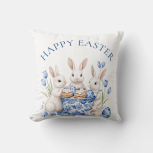 Almofada Páscoa Floral Bunny Chinoiserie